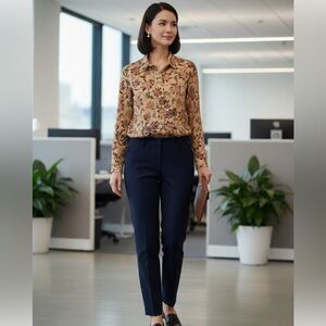 WHITE STAG Floral Paisley Button top ptp 22.5